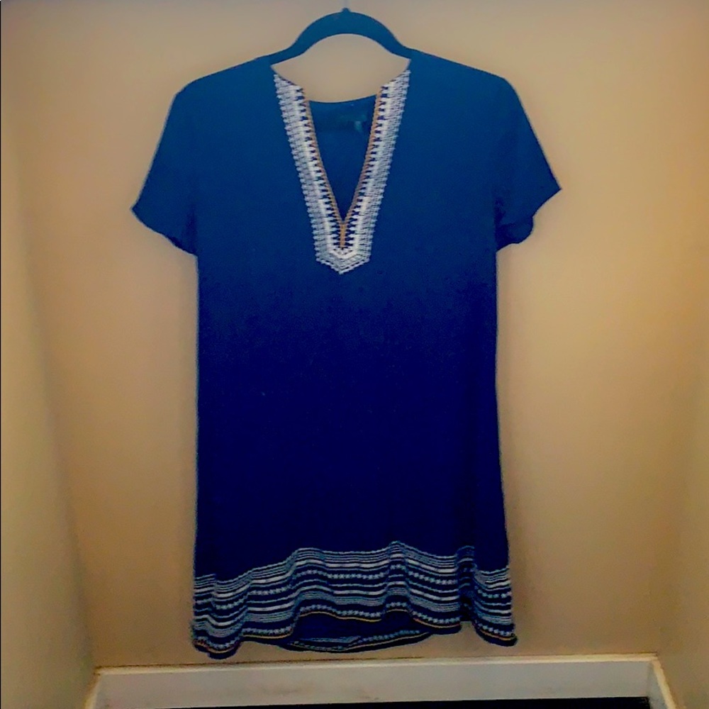 Navy blue tunic dress